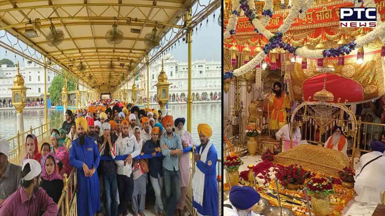 ਸ੍ਰੀ ਹਰਿਮੰਦਰ ਸਾਹਿਬ ਵਿਖੇ ਸ਼ਰਧਾ ਨਾਲ ਮਨਾਇਆ ਜਾ ਰਿਹਾ ਪ੍ਰਕਾਸ਼ ਪੁਰਬ
