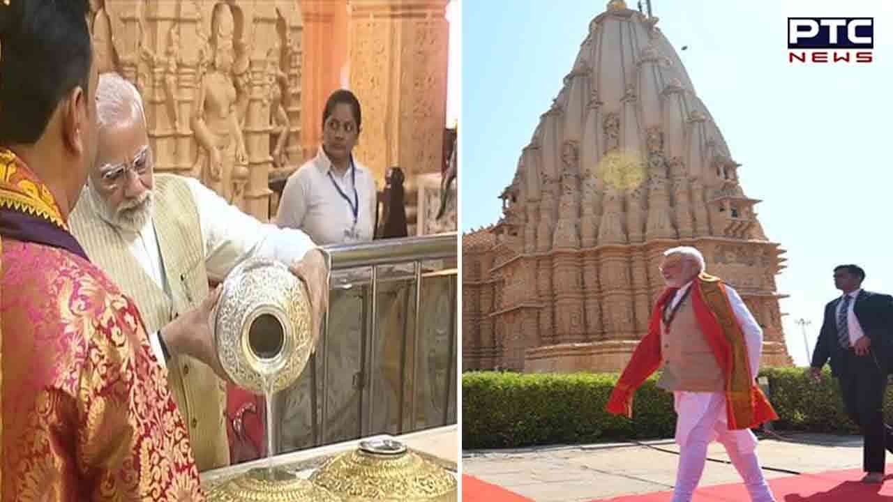 PM Modi visits Somnath Temple in poll-bound Gujarat