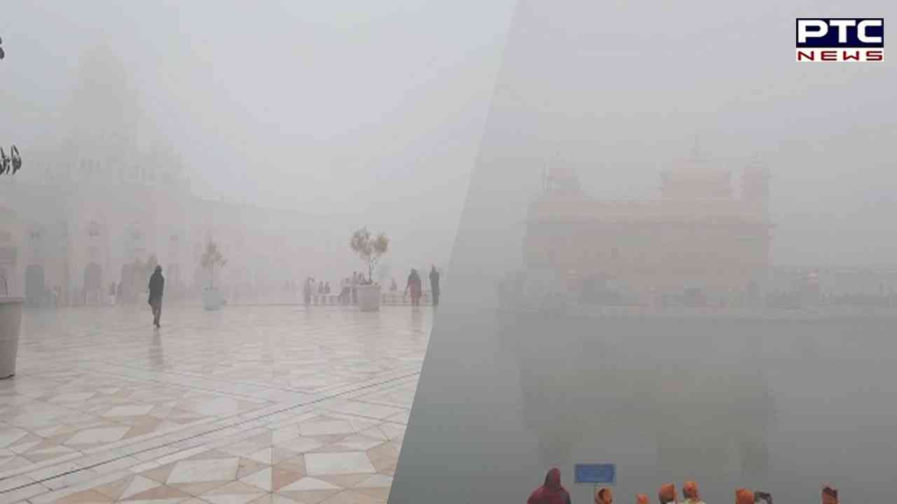 Amritsar: Devotees throng Golden Temple amid dense fog; take holy dip in freezing temperatures