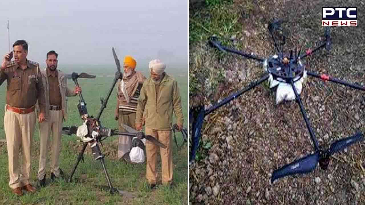 Punjab: Hexacopter drone with 5-kg heroin found near India-Pakistan border in Tarn Taran