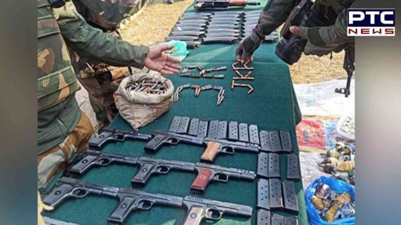 Army seizes huge cache of arms, ammo during joint search operation in J-K