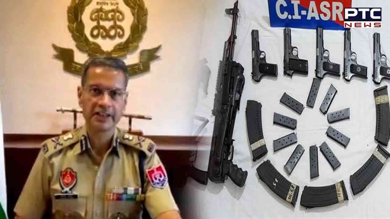 Punjab Police arrest two alleged smugglers, seize 10 AK-47 rifles, pistols