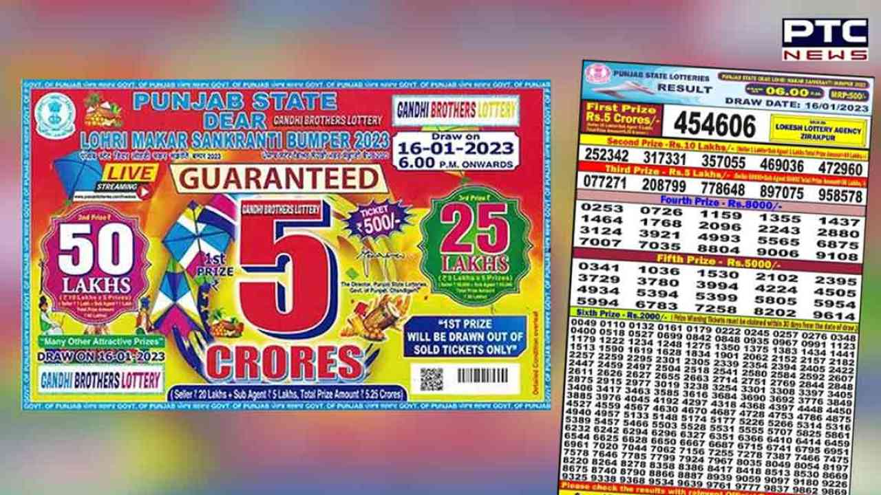 Punjab Bumper Lottery Result 2023: ਪੰਜਾਬ ਬੰਪਰ ਲਾਟਰੀ 'ਚ ਨਿਕਲਿਆ 5 ਕਰੋੜ ਦਾ ਇਨਾਮ