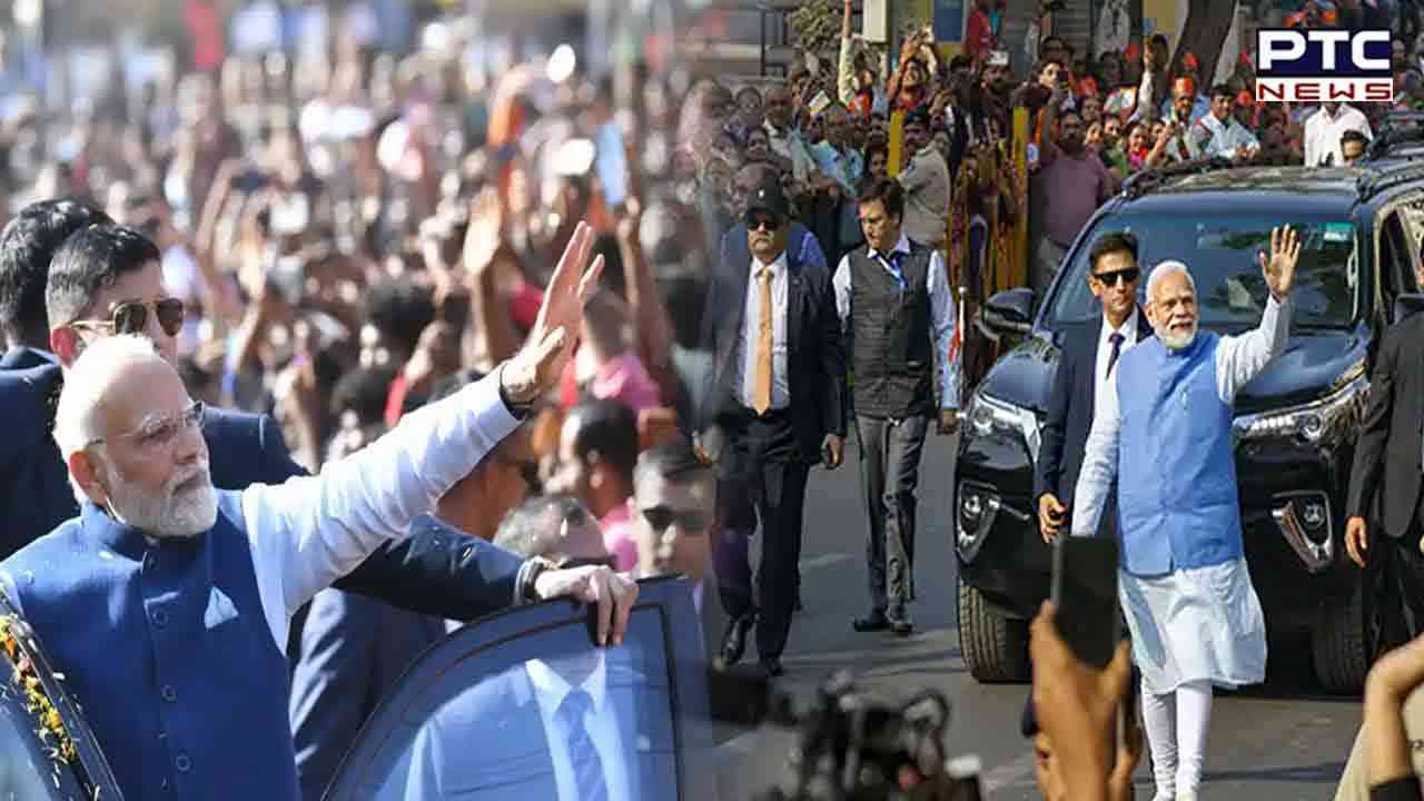 PM Modi holds mega roadshow in Delhi ahead of BJP’s 2-day executive meet