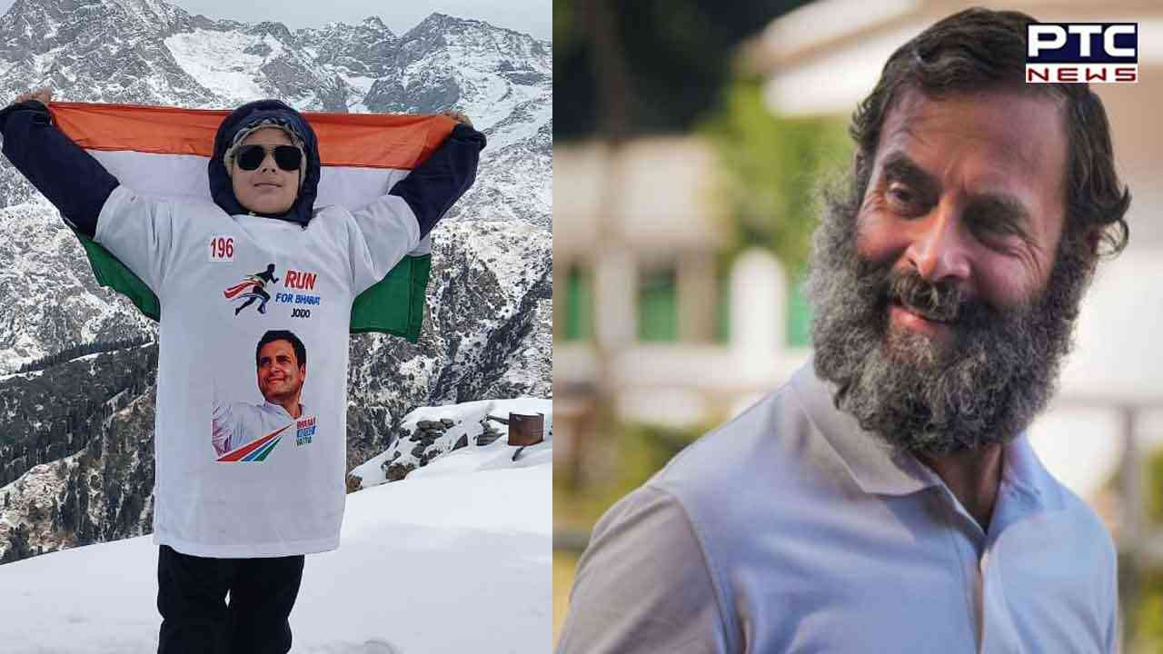 Bharat Jodo Yatra: Punjab’s 8-year-old climbs Aadi Himani Chamunda peak to support Rahul Gandhi