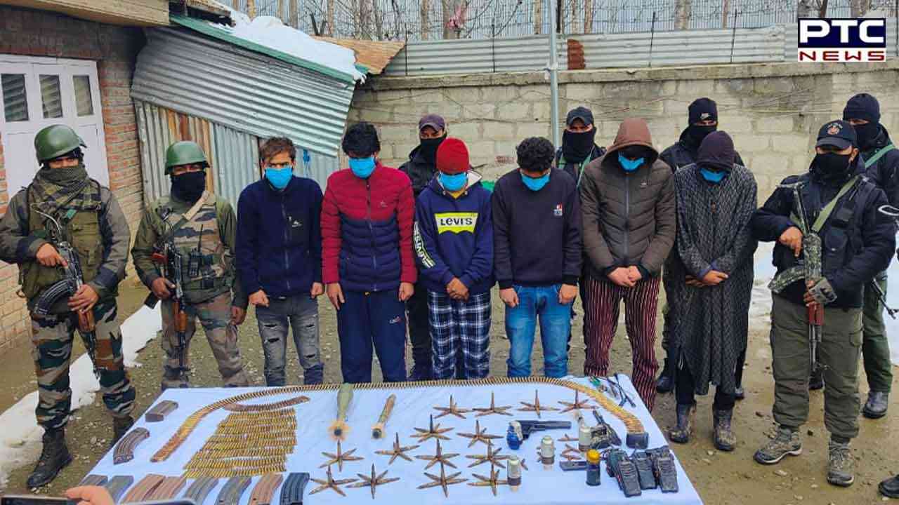 Jammu and Kashmir: Six JeM terrorists associates arrested with ammunitions in Kulgam
