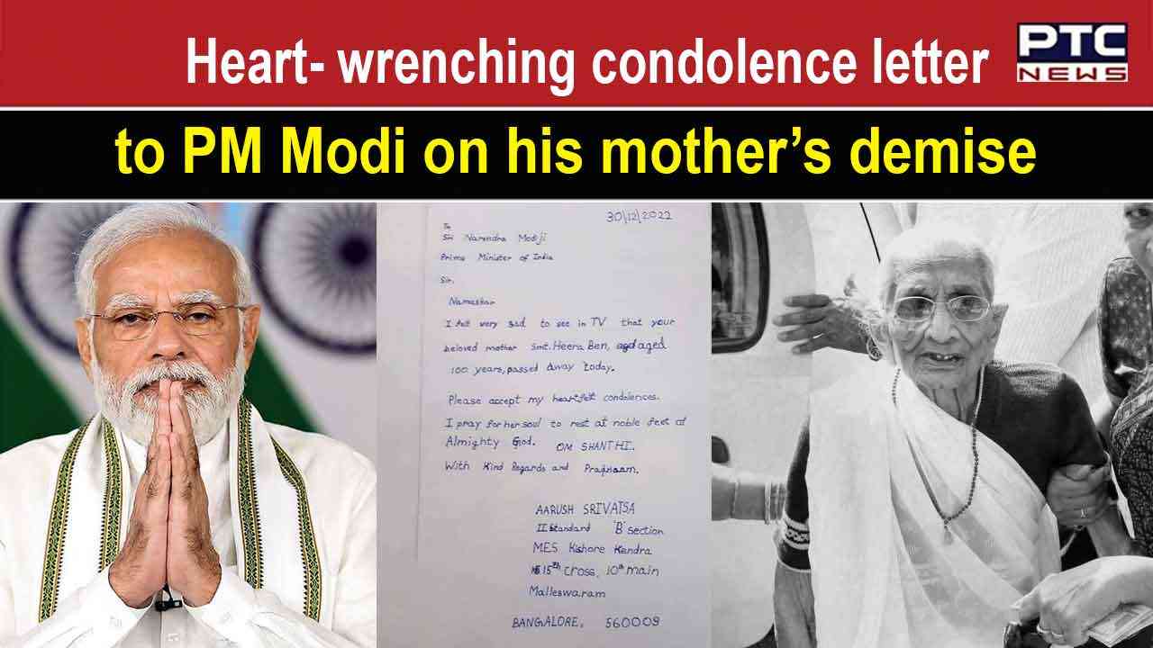 Class 2 student writes condolence letter to PM Modi on his mother  Heeraben's demise, latter's 'heartfelt' response goes viral : The Tribune  India