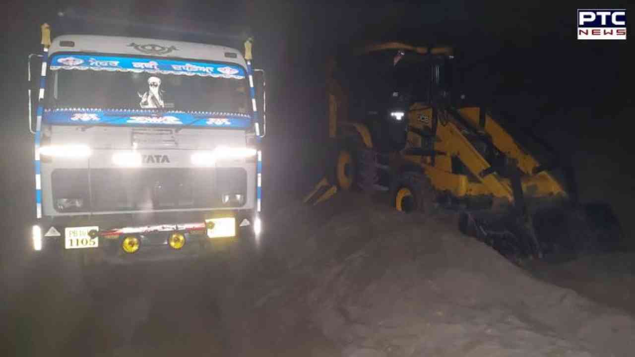 Mining Dept seizes 3 tippers, 1 JCB involved in illegal mining at govt sites