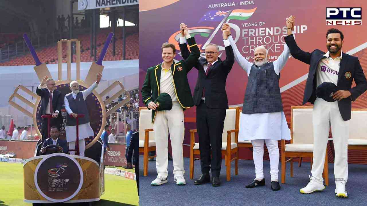 'Memorable Morning in Ahmedabad,' tweets PM Modi as he watches cricket with Aussie PM