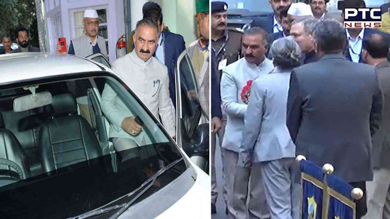 Himachal CM arrived in his old car to attend his first Budget Session at Vidhan Sabha