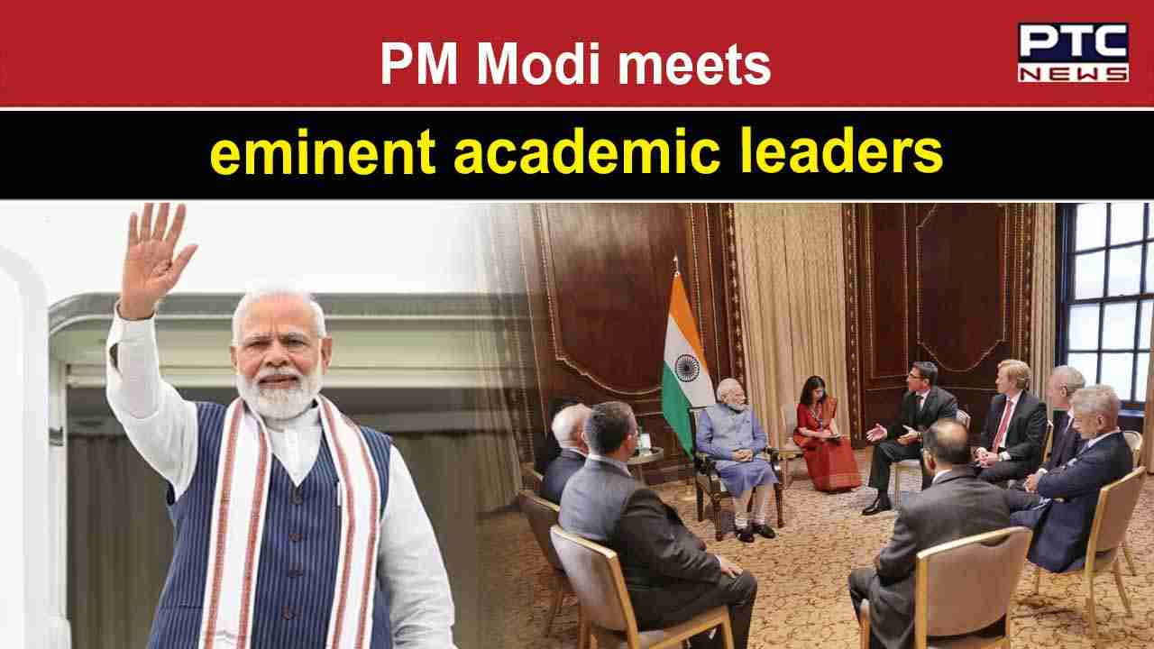 Modi visit to US PM interacts with leading experts from different