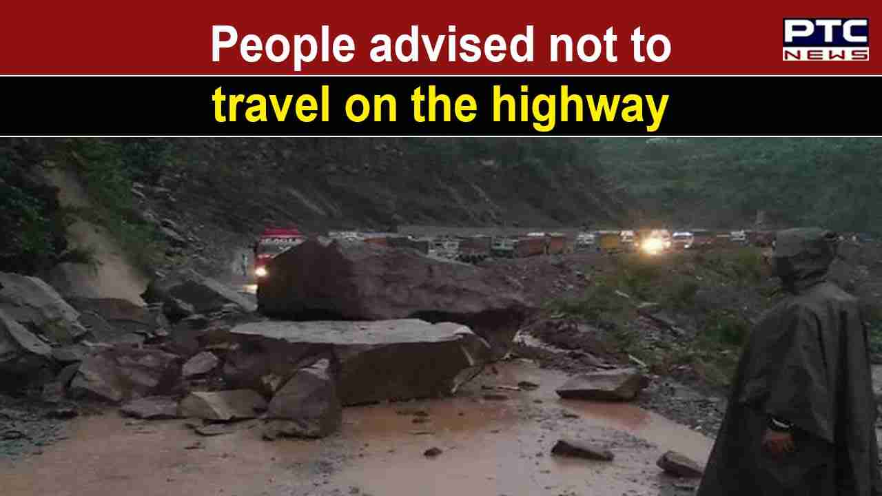 Viral Video Landslide sweeps away huge part of road connecting two